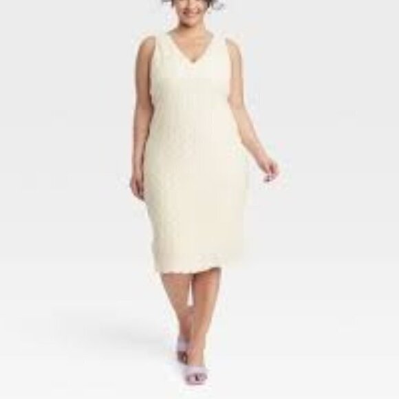 Women's Puckered Knit Dress | A New Day | 1X - Picture 9 of 9